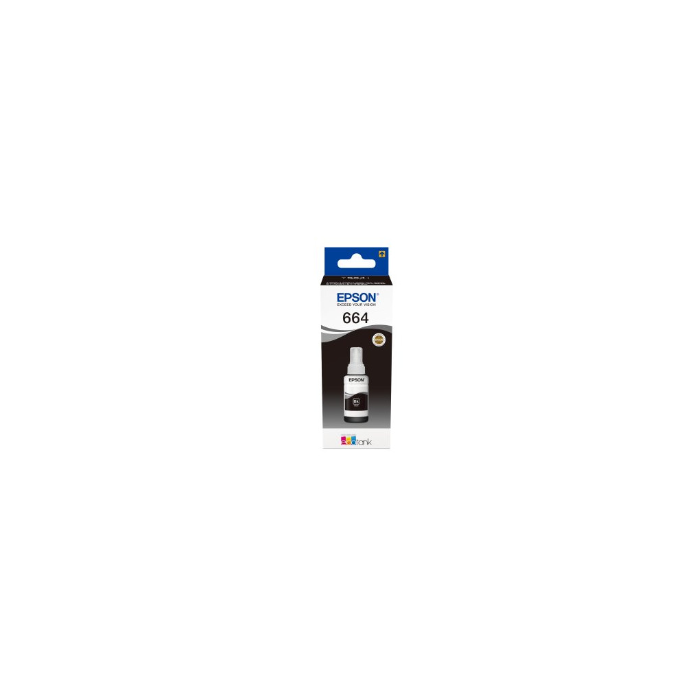 INK EPSON C13T664140 NERO FLACONE DA 70ML X ECOTANK L300 L355 L555 ET-2500 ET-2550 ET-2600 ET-2650 ET-4500 ET-14000