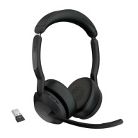CUFFIA PROFESSIONALE JABRA EVOLVE2 55 STEREO MS BLUETOOTH, CANC. RUMORE, CERT. MICROSOFT - CON LINK 380A