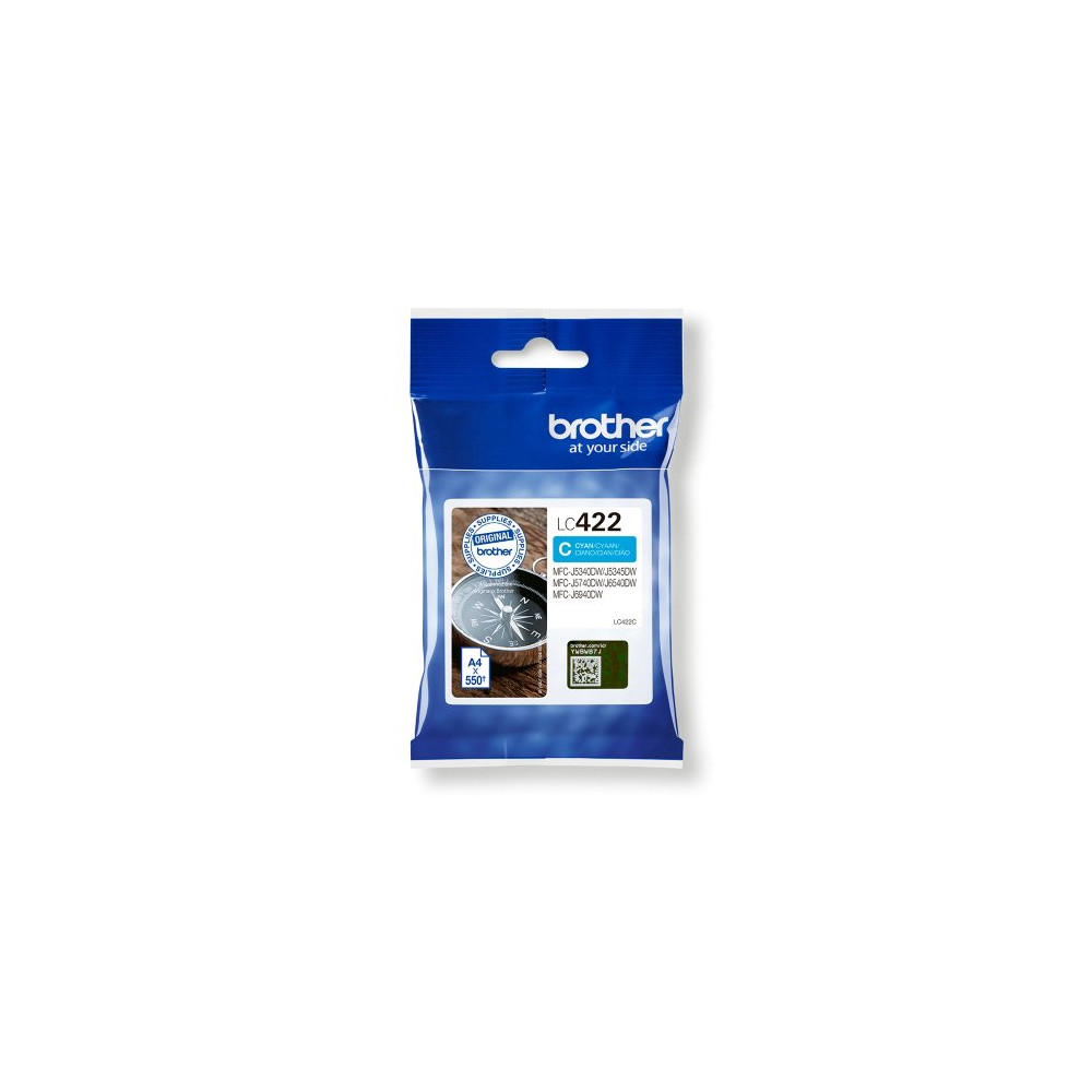INK BROTHER LC-422C CIANO 550PP X MFC-J5340DW MFC-J5740DW MFC-J6540DW MFC-J6940DW