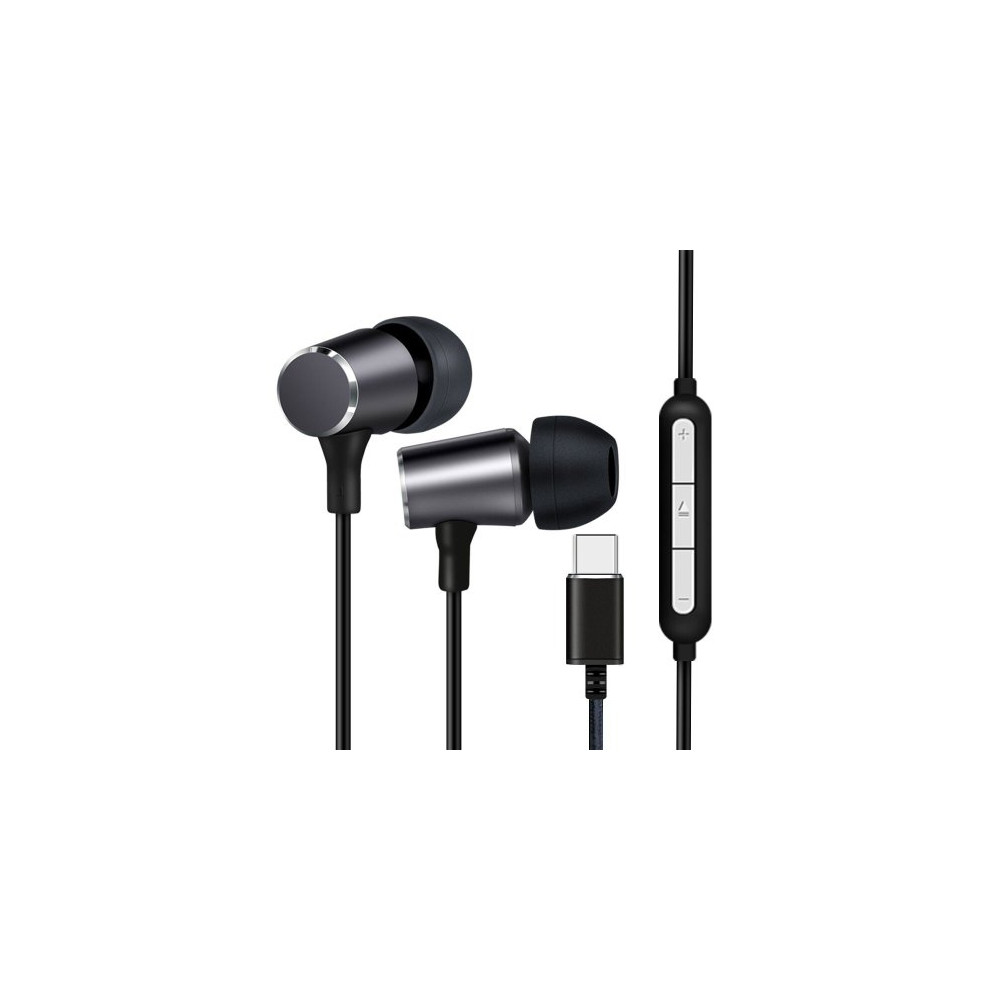 CUFFIA AURICOLARI LINK CON MICROFONO CON CONTROLLO VOLUME CONNETTORE USB-C COLORE NERO, LK10N