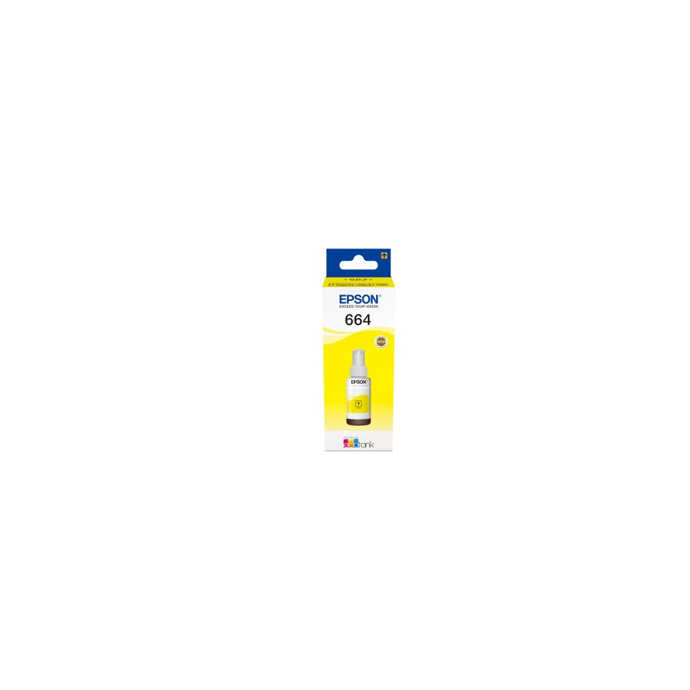INK EPSON C13T664440 GIALLO FLACONE DA 70ML X ECOTANK L300 L355 L555 ET-2500 ET-2550 ET-2600 ET-2650 ET-4500 ET-14000 ET-16500