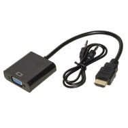 ADATTATORE LINK HDMI TIPO A MASCHIO VGA FEMMINA CON PRESA AUDIO 3.5MM