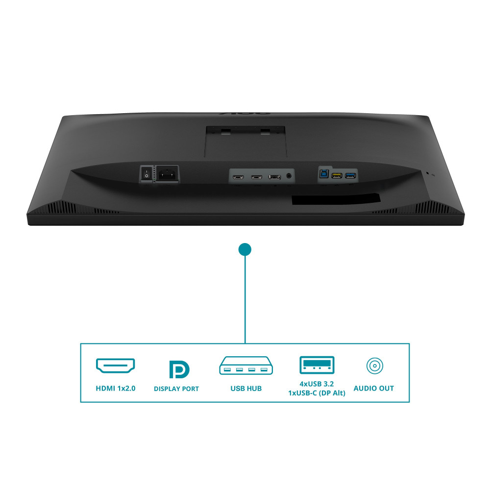 MONITOR AOC LED 34" Wide CURVED CU34V5C/BK VA 3440x1440 4ms 300cd/mq 20.000.000:1 2x5W MM Reg.H HDMI DP USB-C docking