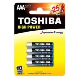 BATTERIE TOSHIBA MINI STILO LR03GCP BP-4 AAA ALCALINE 4PZ