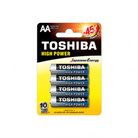BATTERIE TOSHIBA STILO LR6GCP BP-4 AA ALCALINE 4PZ