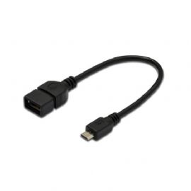 CAVO ADATTATORE DIGITUS USB 2.0 OTG 20CM BLACK