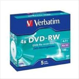 VERBATIM DVD-RW 4.7GB 4X JAWEL CASE 5PZ