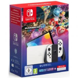 Switch Console OLED White + Mario Kart 8 Deluxe + 12 Mesi Nintendo Switch Online